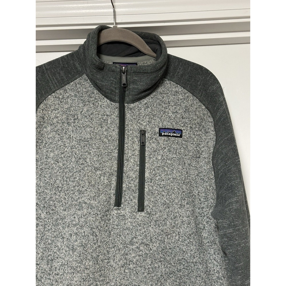 Patagonia, Men's Better Sweater Quarter Zip Pullover, Gray‎ Fleece, Size Medium